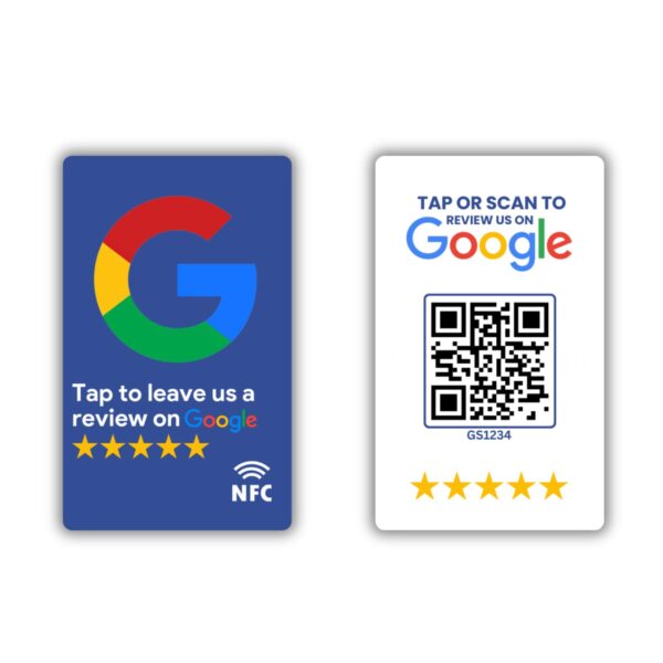 tinydabba Review NFC Card Blue With Stand| Along with QR Code | Boost Business Reviews with Tap or Scan | Pre-Configured PVC Card | Works with any NFC-Enabled Smartphone | With Dashboard - Image 3
